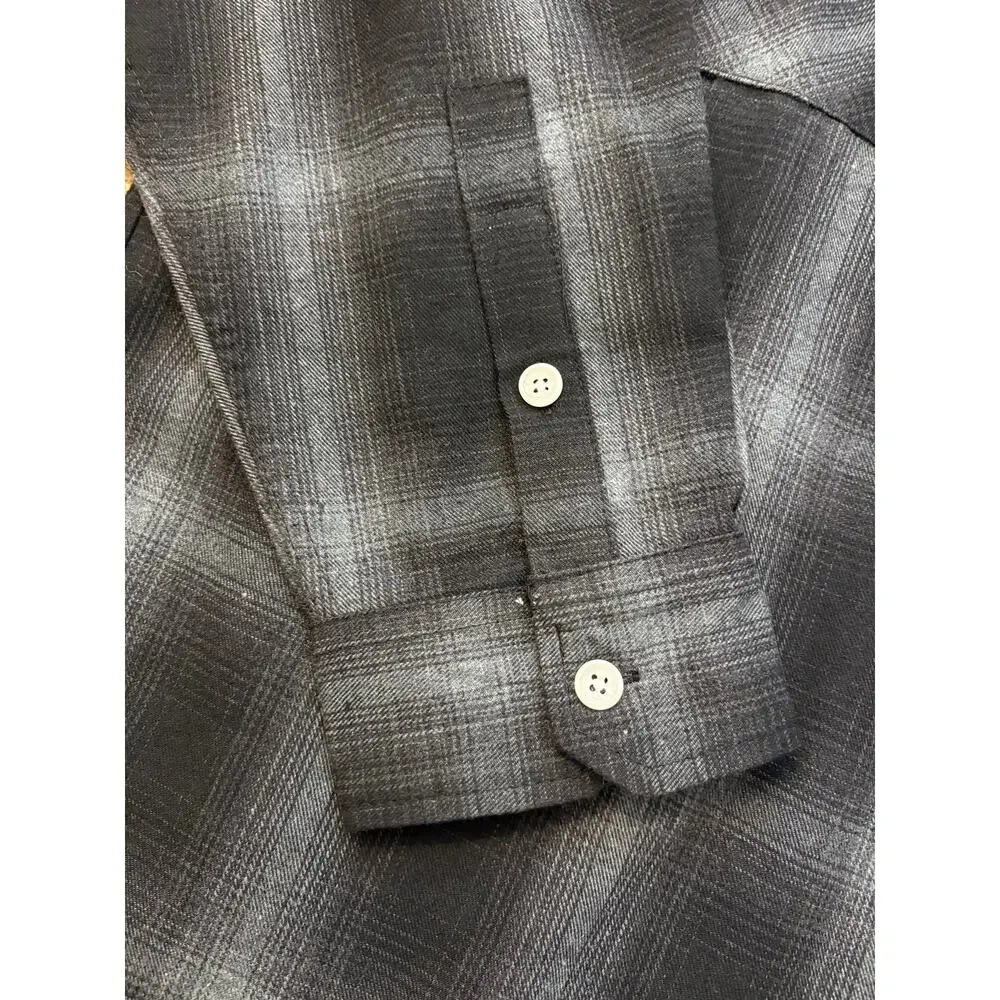 Y2K Crooks & Castles Grey Plaid Long Sleeve Button Up Mens Size XL